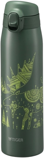 TIGER 虎牌 彈蓋式保溫保冷杯 龜一堂聯名款 MCT-A601, 駝鹿 GT, 1個, 600ml