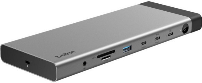 벨킨 connect USB C 14 in 1 120Gbps 4K 144Hz 140W PD 2.5G 이더넷 썬더볼트5 독, 실버그레이, 1개, INC031qcSGY