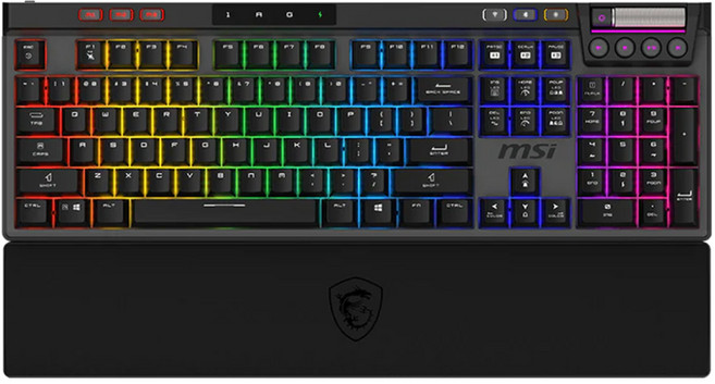 MSI 微星 STRIKE PRO WIRELESS SILENT TC 無線鍵盤, 黑色, MSI1140, 凱華 Midnight Pro 靜音段落軸