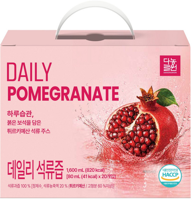 Danongwon 每日石榴汁, 1個, 20入, 80ml