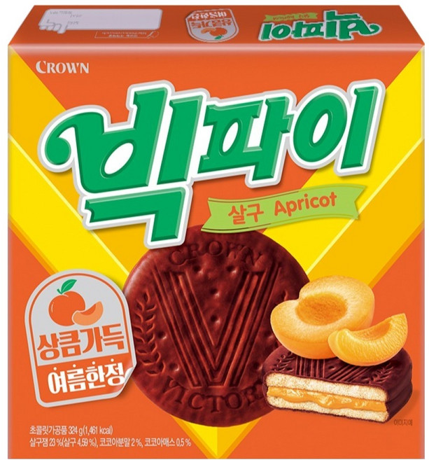 크라운 빅파이 살구, 324g, 1개