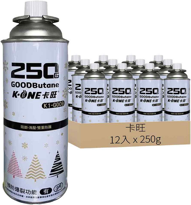 K-ONE 卡旺 戶外卡式罐 K1-G009 3入 顏色隨機, 250g, 4套