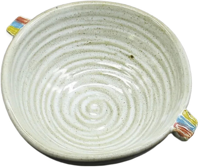 달소금 핸드 메이드 도자기 색동찬기 소 11.5cm, 화이트, 1개
