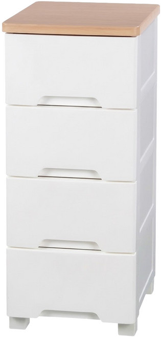 KEYWAY 聯府 台灣製 中和歌山四層收納櫃 68L 白色 W404 376 x 426 x 895mm