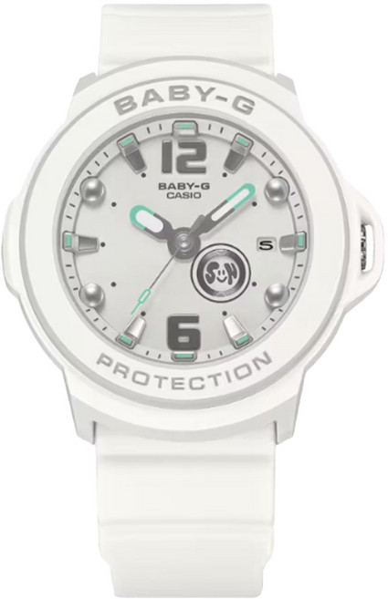 CASIO 卡西歐 BABY-G +PLUS系列柔和粉彩雙顯電子錶 BGA-15K-7ADR, 綠色 + 白色, 1個
