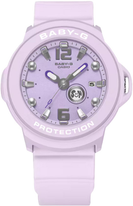 CASIO 卡西歐 BABY-G +PLUS系列柔和粉彩雙顯電子錶 BGA-15K-6ADR, 紫色, 1個