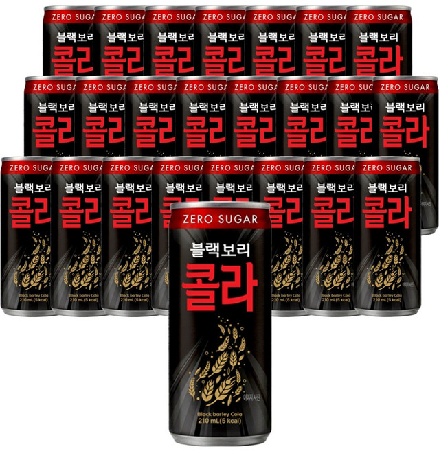 하이트진로 블랙보리콜라, 24개, 210ml