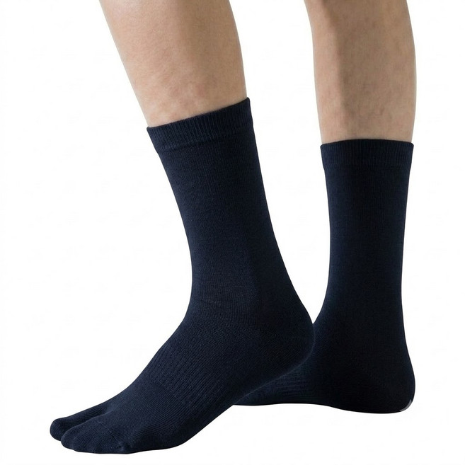 NICOFUN 愛定做 運動二趾襪 fyk242toe02-48, 藏青色, 1套