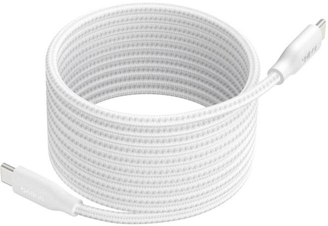 belkin 貝爾金 BoostCharge Pro 磁吸式 USB-C 充電線 240W CAB028qc2MWH, 白色, 1個, 2m