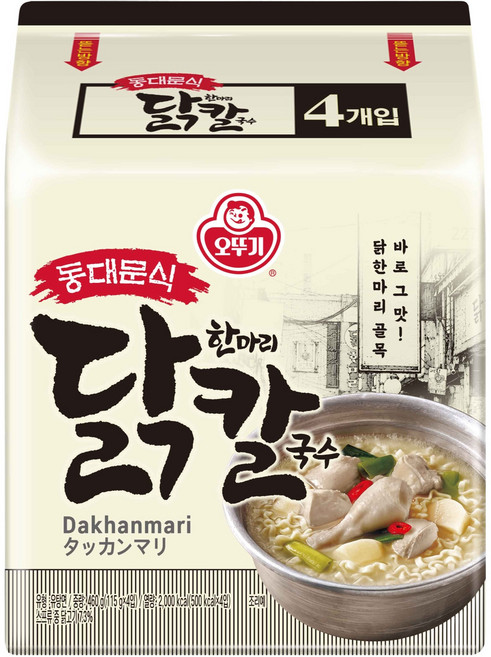 오뚜기 동대문식 닭한마리 칼국수 4p, 460g, 1개
