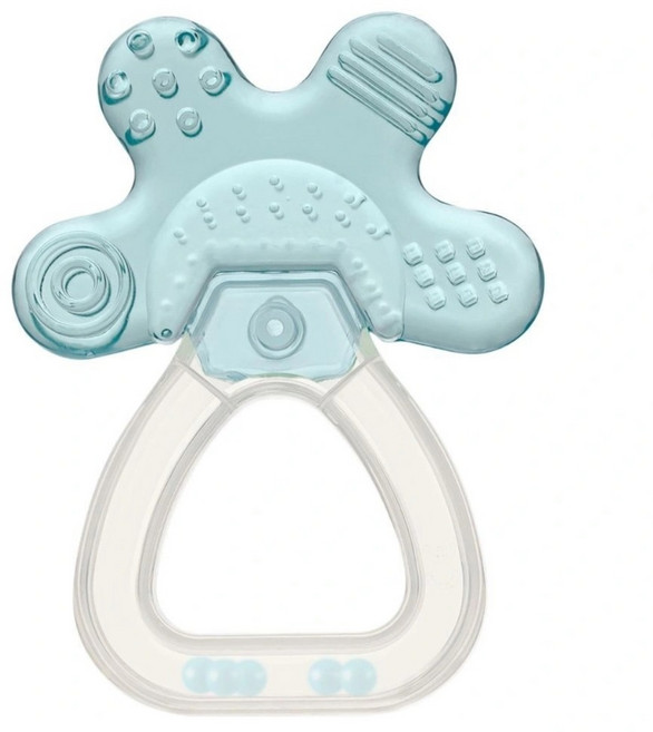 reer 寶寶冰涼咬牙器, 水藍色, 1個, 固齒器