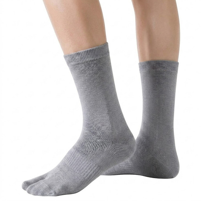 NICOFUN 愛定做 運動二趾襪 fyk242toe02-48, 淺灰色, 1套