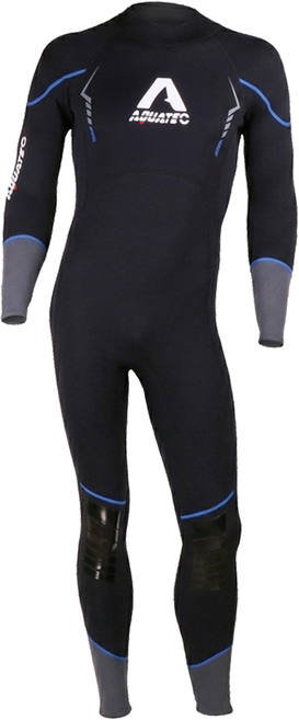 AQUATEC 連身式潛水防寒衣 WS-1100-3 3mm, 黑色