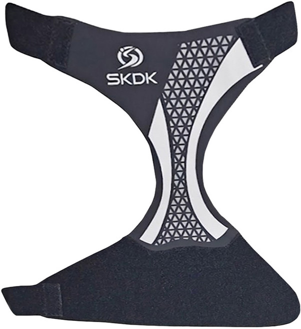 SKDK 高彈軟甲運動護踝/綁帶加壓護踝套, 黑灰色, 1個