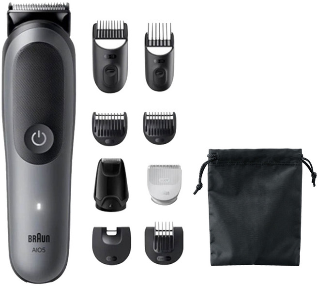 BRAUn 百靈 多功能修容造型器組 附收納袋, 灰色, MGK5560