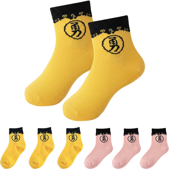 Sock House 襪子的工廠 勇字兒童襪6件組