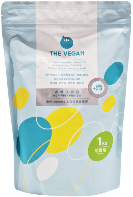 THE VEGAN 樂維根 高纖植物優蛋白粉 哈密瓜, 1kg, 1個