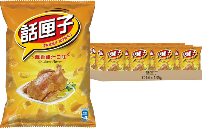 波卡 話匣子 飄香雞汁口味玉米片, 135g, 12個