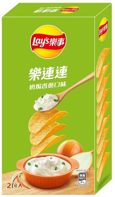 Lay's 樂事 經濟包奶焗香蔥口味洋芋片, 166g, 1個