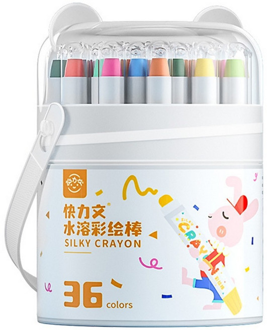 kuailiwen 水溶彩繪可水洗兒童油畫棒, 1套, 36個