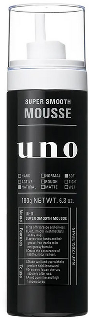 uno 強硬作風清爽慕斯, 180g, 1個