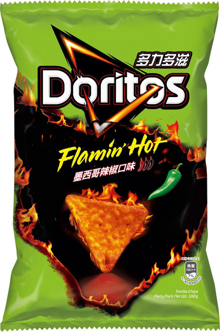 Doritos 多力多滋 墨西哥辣椒口味玉米片, 102g, 1個