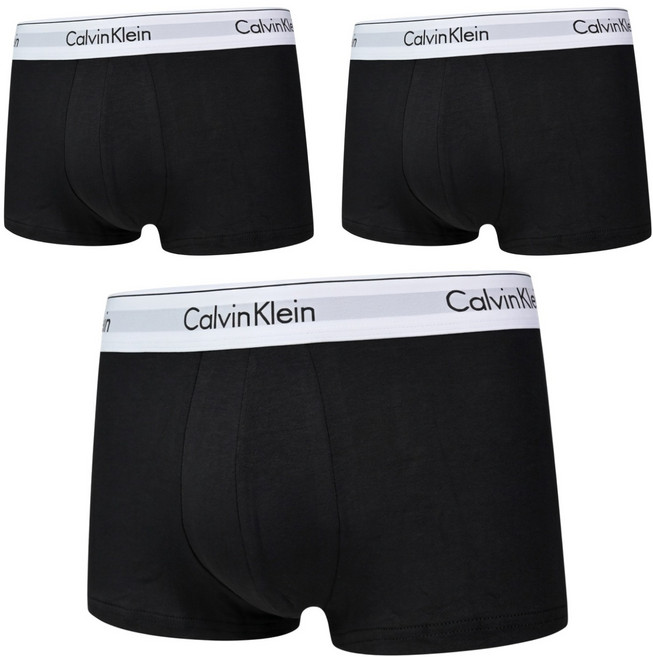 Calvin Klein Icon Cotton Stretch 男內褲 超彈力棉質 四角褲平口褲CK內褲 NB4389-001 三入組