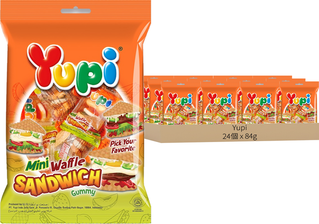 Yupi 鬆餅三明治, 84g, 24個