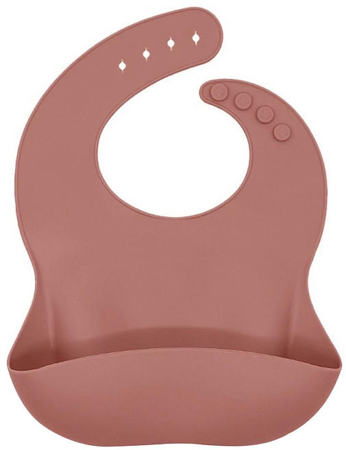 babypark 韓國嬰兒矽膠圍兜, 橙紅色, 1個, 1個裝