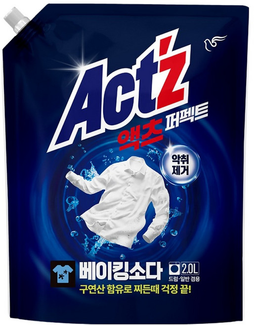 액츠 퍼펙트 베이킹소다 액상세제 리필, 2L, 1개