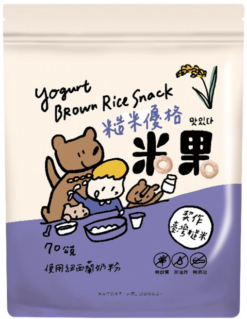 薌園 脆米果, 70g, 1個, 糙米優格