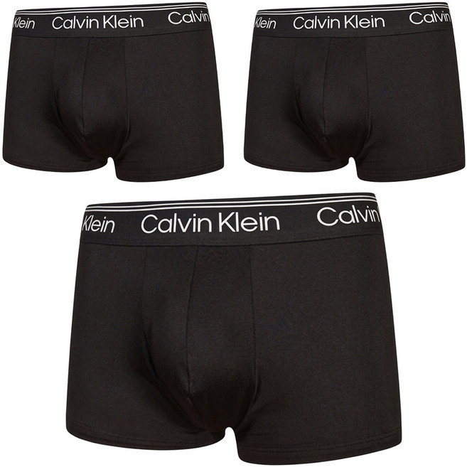 Calvin Klein Microfiber Stretch 絲質合身四角平口褲3件組 NB4409-003