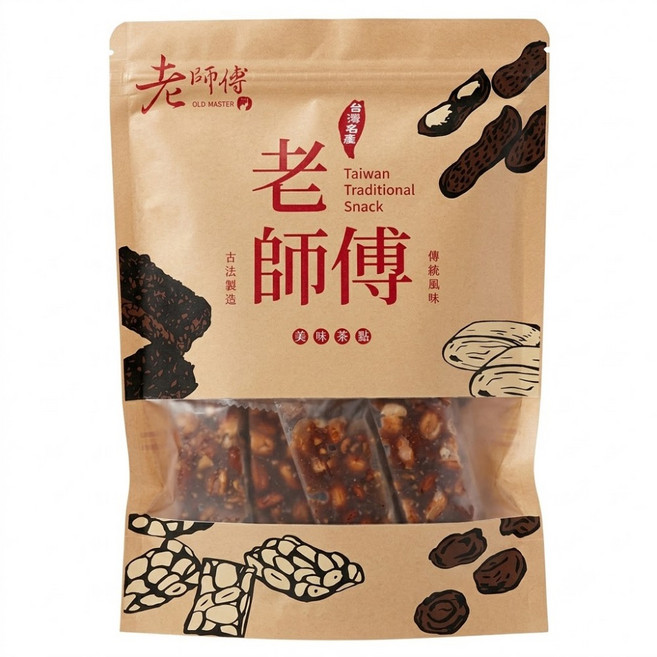 老師傅 手工花生軟糖, 250g, 1個