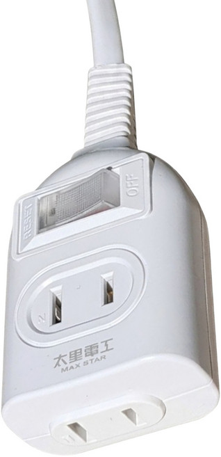 MAX STAR 太星電工 一開延長線 2孔 2P 15A 6尺, 白色, 1個, 1.8m