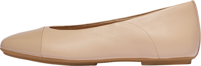 fitflop 舞者拼接皮革芭蕾平底鞋