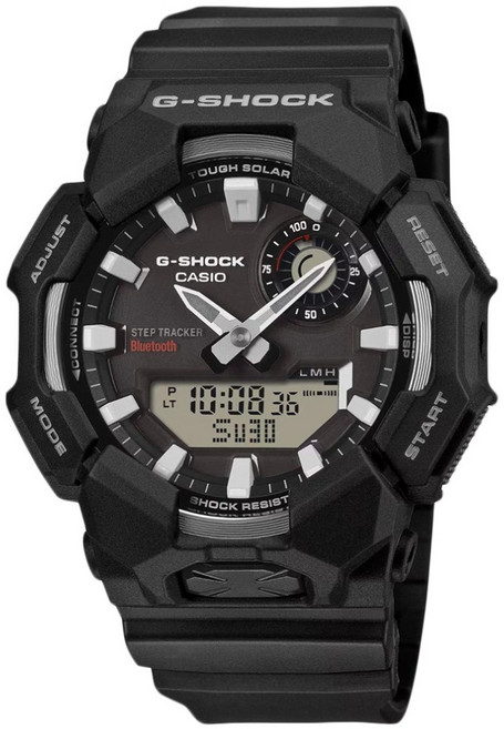 CASIO 卡西歐 G-SHOCK 藍芽連線雙顯錶 運動戶外手錶 GA-B010-1ADR, 黑色 + 銀色, 1個