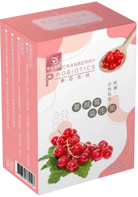 DUNG YA 東亞生技 蔓越莓益生菌粉, 60g, 1套
