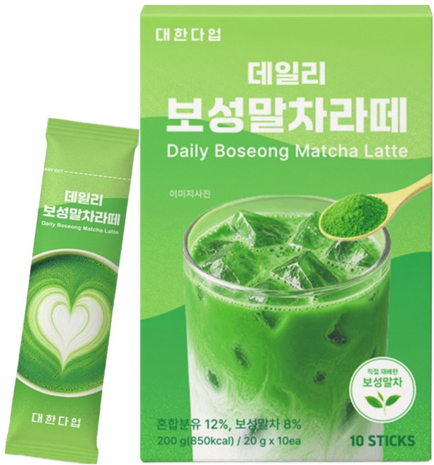 대한다업 데일리 보성 말차라떼, 20g, 10개입, 1개
