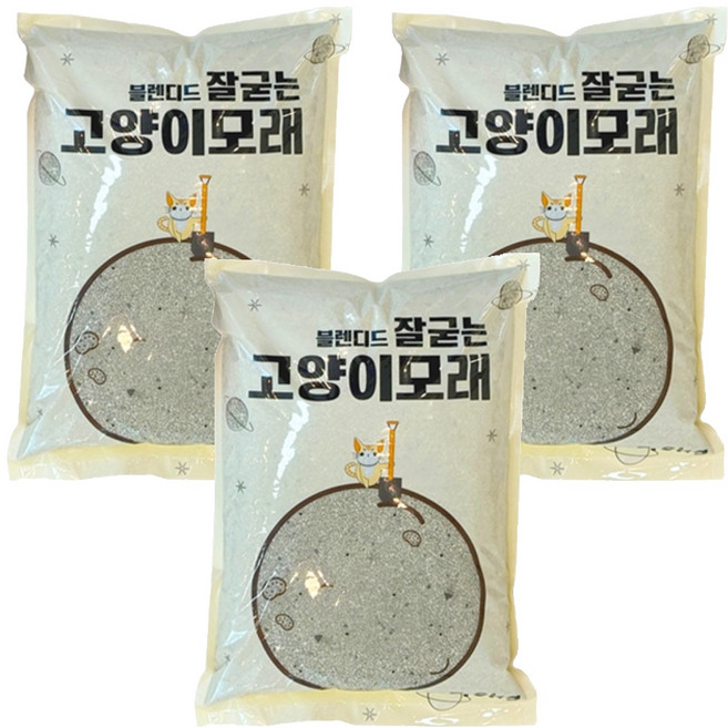 잘굳는고양이모래 블렌디드, 무향, 3개, 5.8kg
