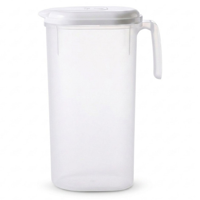 JAR 嚴選 冰箱耐高溫帶蓋過濾大容量飲料桶, 白色, 1個, 2500ml