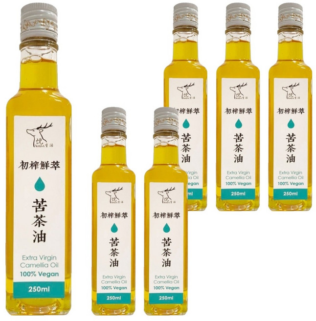 Well Life 悅生活 極鮮冷壓苦茶油王 不飽和脂肪酸, 6個, 250ml