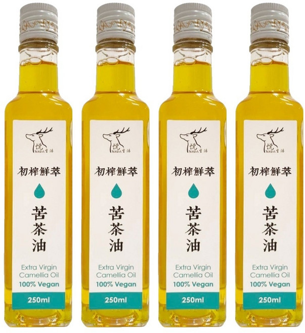 Well Life 悅生活 極鮮冷壓苦茶油王 不飽和脂肪酸, 4個, 250ml