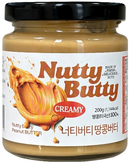 너티버티 땅콩버터, 1개, 200g