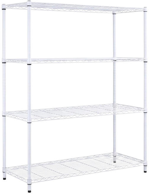 AAA 傢俱生活館 4層 輕型烤漆波浪架 鐵力士 120 x 45 x 150cm 浪漫白 AA120-04150IV
