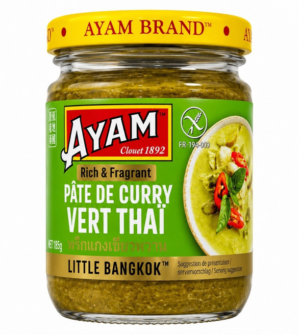 AYAM 雄雞標 綠咖哩, 185g, 1個