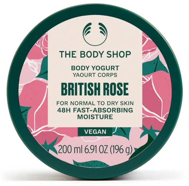 THE BODY SHOP 美體小舖 台灣公司貨 英皇玫瑰嫩膚保水美肌優格, 1個, 200ml