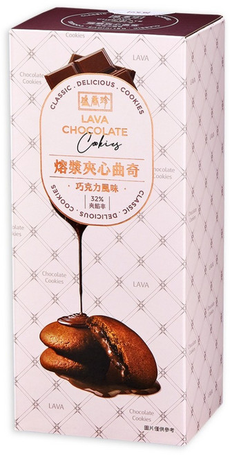 盛香珍 熔漿夾心曲奇 巧克力風味, 160g, 1個