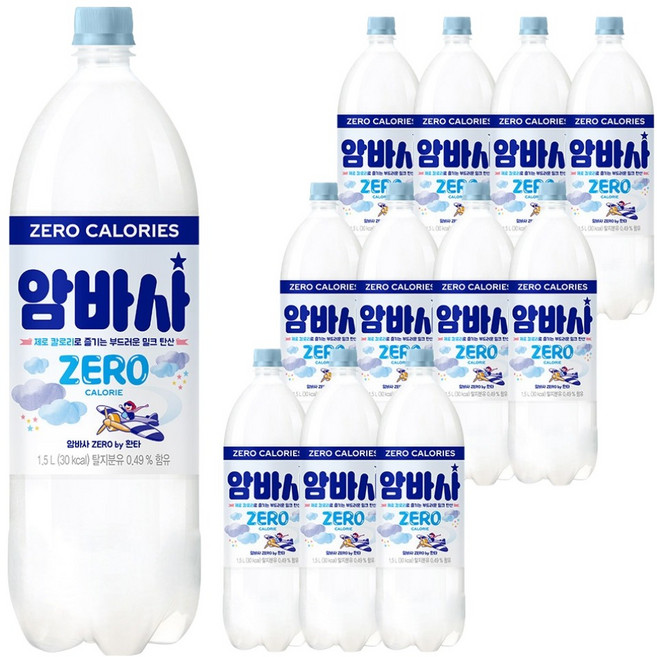 암바사 제로 by 환타 탄산음료, 1.5L, 12개