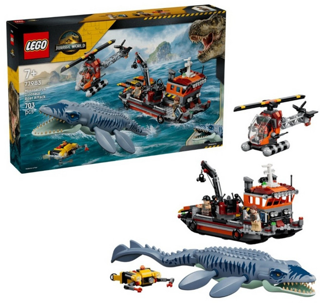 LEGO 77983 侏儸紀世界 滄龍的船隻攻擊 Mosasaurus Dinosaur Boat Attack, 1套