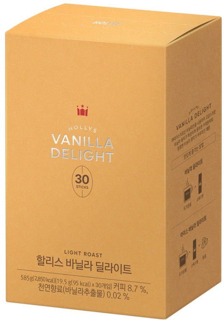 할리스 바닐라 딜라이트, 19.5g, 30개입, 1개